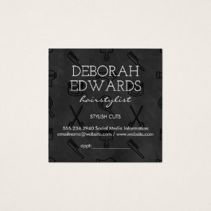 Hair Stylist Tools Chalkboard Background