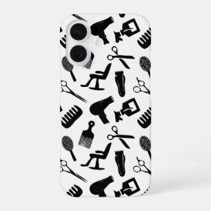Hair Stylist Tools Pattern iPhone 16 Case
