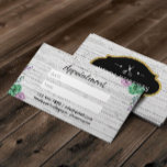 Hair Stylist Vintage Floral Wood Appointment Card<br><div class="desc">Hair Stylist Vintage Floral Rustic Wood Appointment Cards.</div>