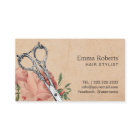 Hair Stylist Vintage Scissor Floral Appointment