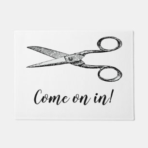 Hair stylist welcome matt doormat