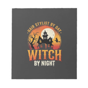 Hair Stylist Witch Halloween Vintage Design_1 Notepad