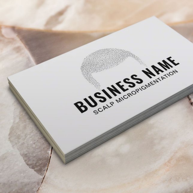 Hair Tattoo Professional Scalp Micropigmentation Business Card (Creator Uploaded)