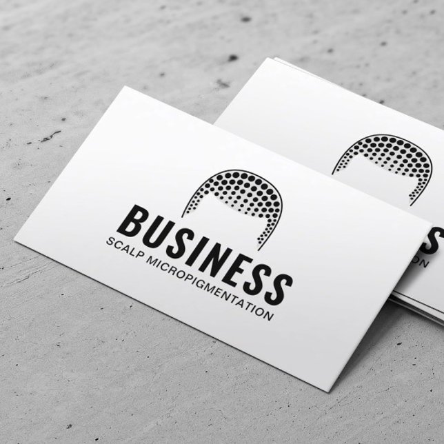 Hair Tattoo Scalp Micropigmentation Professional Business Card (Creator Uploaded)