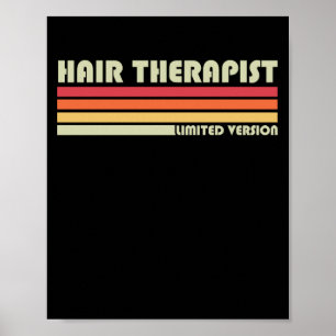 Hair Therapist Hair Stylist Retro Hairdr Poster