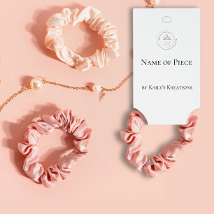Hair Tie holder Hanging  Display Logo Social Media Business Card