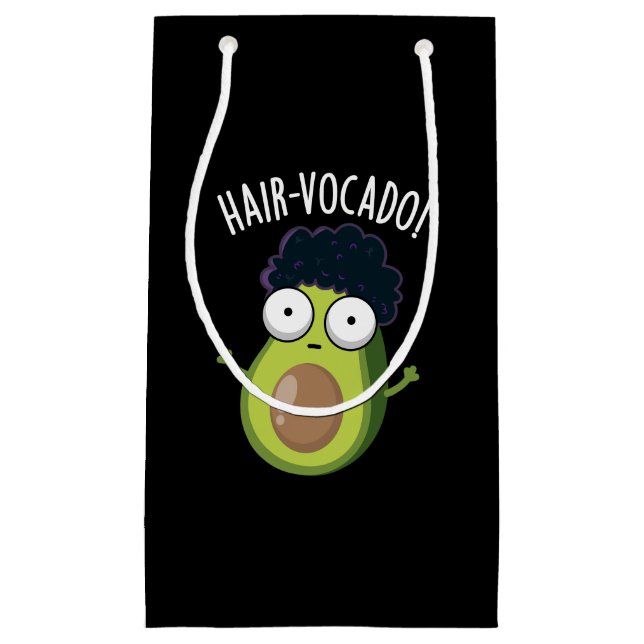 Hair-vocado Funny Avocado Puns Dark BG Small Gift Bag (Front)