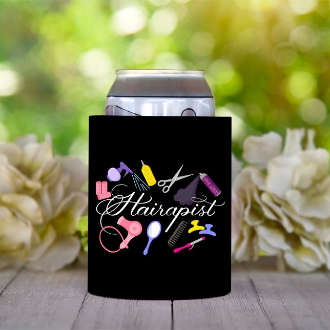 Hairapist Hairdresser Hair Stylist Barber 2 Can Cooler (Creator Uploaded)