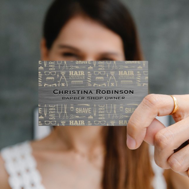 Haircut Barber Pattern Business Card (Creator Uploaded)