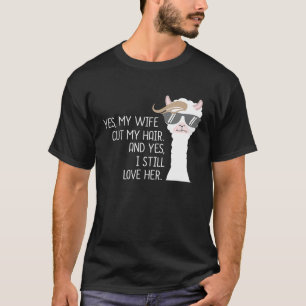 Haircut Quaratine Llama Lockdown Alpaca Barber Hai T-Shirt