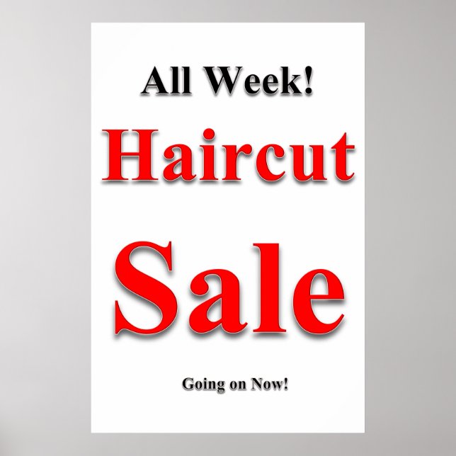 Haircut Sale Beauty Salon Poster (Front)