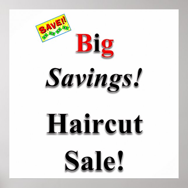 Haircut Sale Poster Matte (Front)