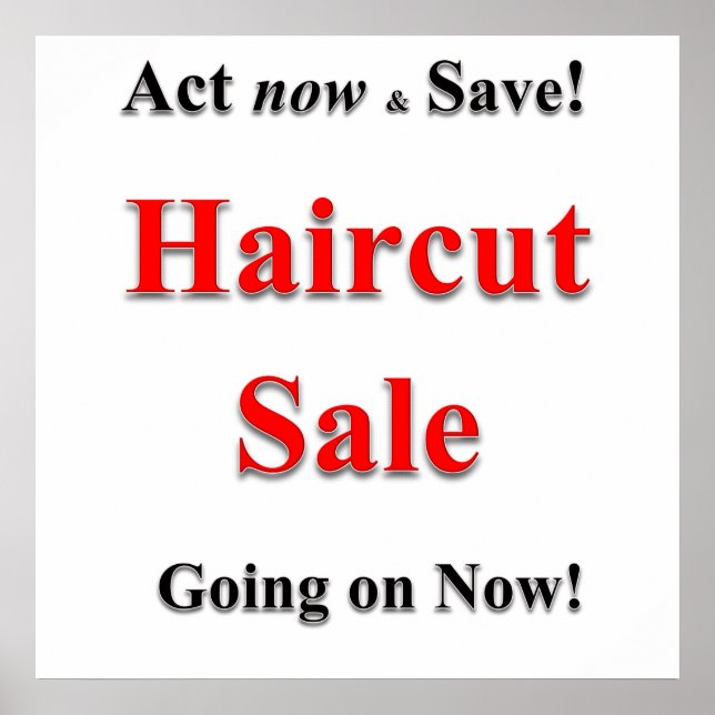 Haircut Sale Poster Matte (Front)