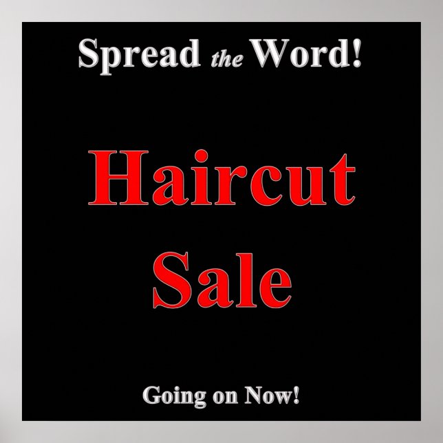 Haircut Sale Poster Matte (Front)