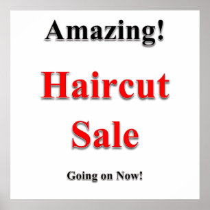 Haircut Sale Poster Matte