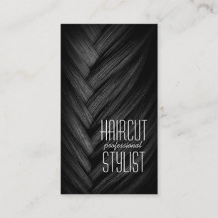 Haircut Stylist Hairdresser Black Business Card