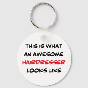 hairdresser, awesome key ring