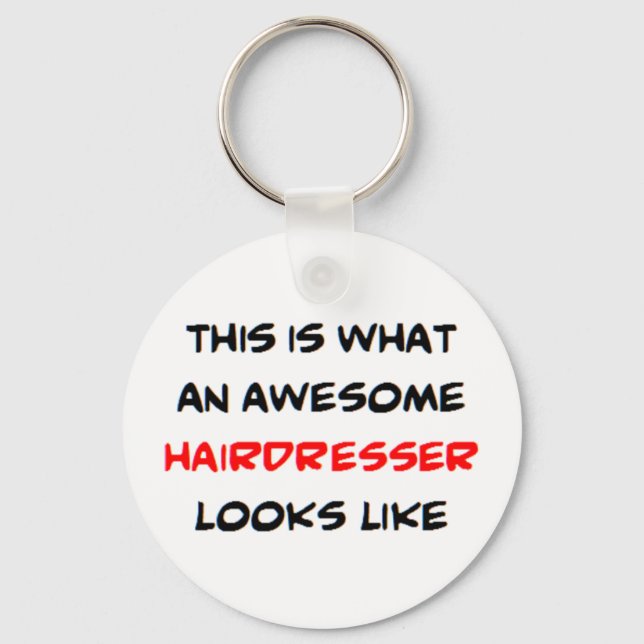 hairdresser, awesome key ring (Front)