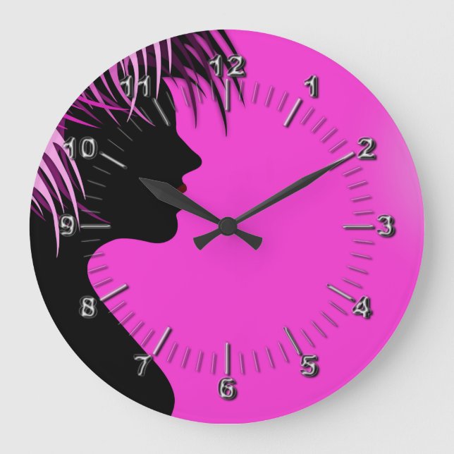 Hairdresser-beauty salon large clock (Front)