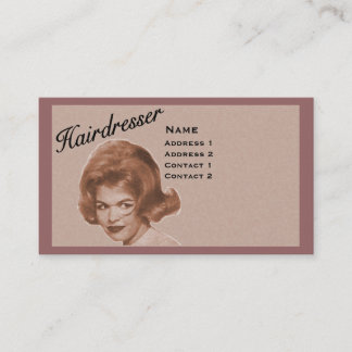 HAIRDRESSER - BIG HAIR PROFILE CARD - PROFESSIONAL