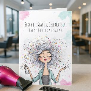Hairdresser Birthday Card for Stylist Friend