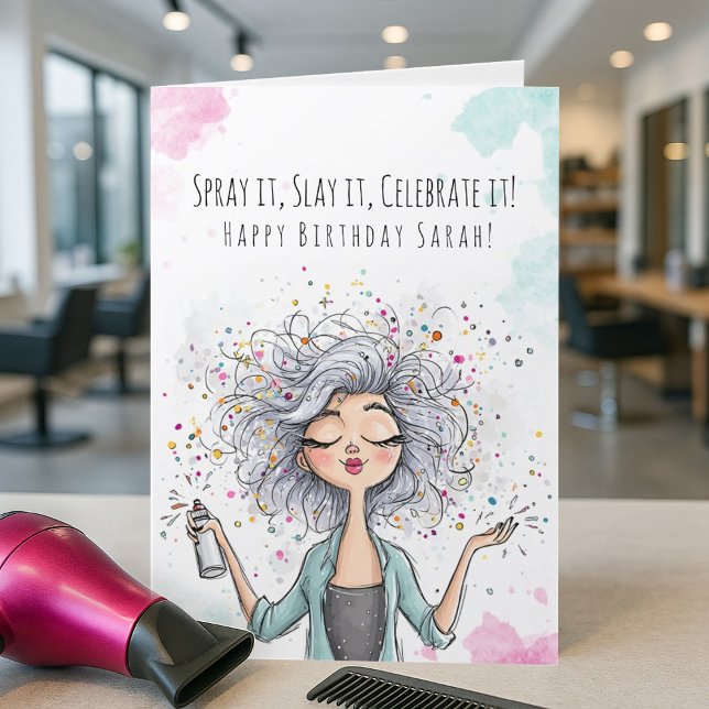 Hairdresser Birthday Card for Stylist Friend (Creator Uploaded)
