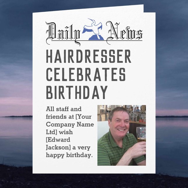 Hairdresser Birthday Card to Personalise (Creator Uploaded)