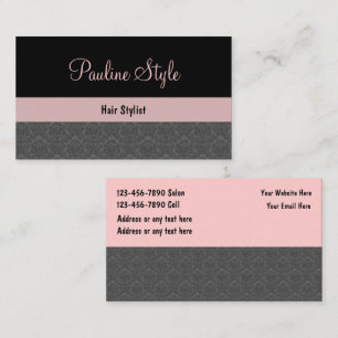 Hairdresser Business Cards Damask