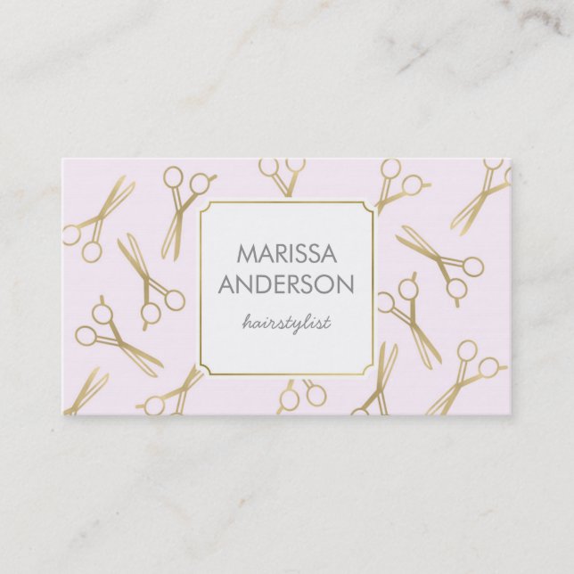 hairdresser business cards, hairstylist, makeup business card (Front)