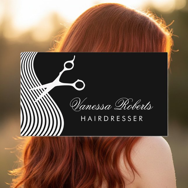 Hairdresser business cards | professional template (hairdresser business card)