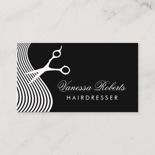 Hairdresser business cards | professional template (Front)
