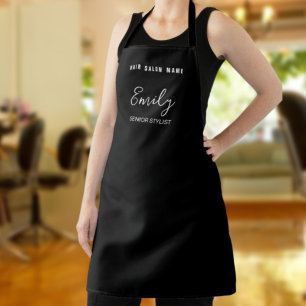 Hairdresser Business Name Employee Job White Black Apron