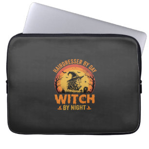 Hairdresser By Day Witch By Night Halloween Design Laptop Sleeve