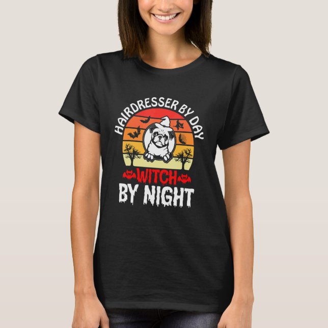 Hairdresser By Day Witch By Night T-Shirt (Front)