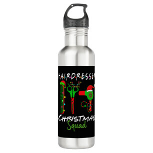 Hairdresser Christmas Crew Matching Gifts 710 Ml Water Bottle