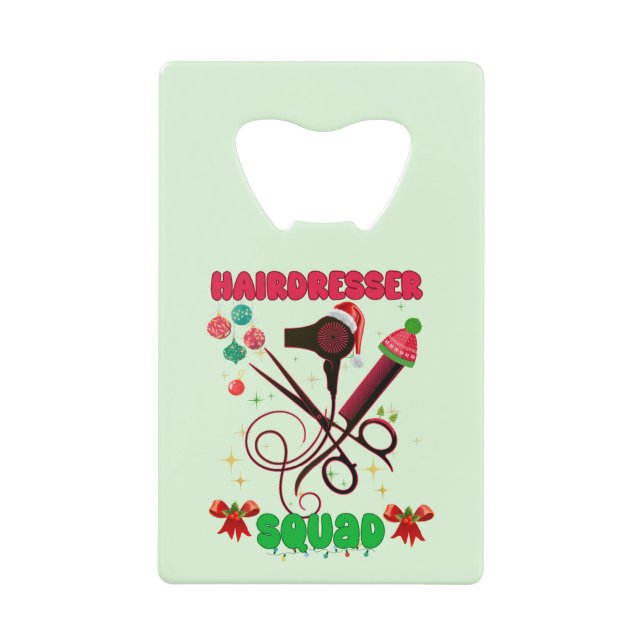 Hairdresser Christmas Squad Hair Salon Funny  (Front)