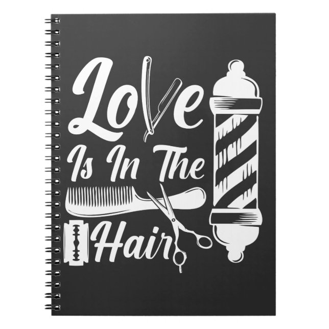 Hairdresser Cosmetology Graduation Barber Salon Notebook (Front)