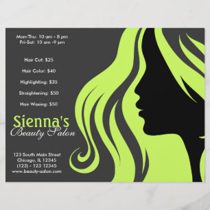 Hairdresser (Dark Olive Green) Flyer