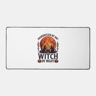 Hairdresser Day Witch Night Halloween Comb Scissor Desk Mat