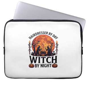 Hairdresser Day Witch Night Halloween Comb Scissor Laptop Sleeve