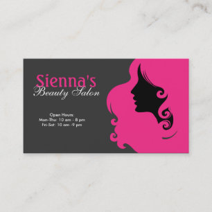 Hairdresser (Deep Pink) Business Card