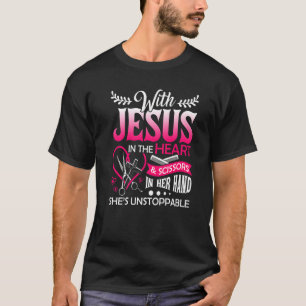 Hairdresser Designs Girls Women Christian Hairstyl T-Shirt