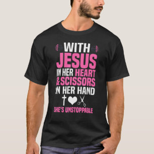 Hairdresser Designs Girls Women Christian Hairstyl T-Shirt