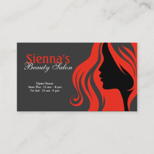 Hairdresser (firebrick) business card