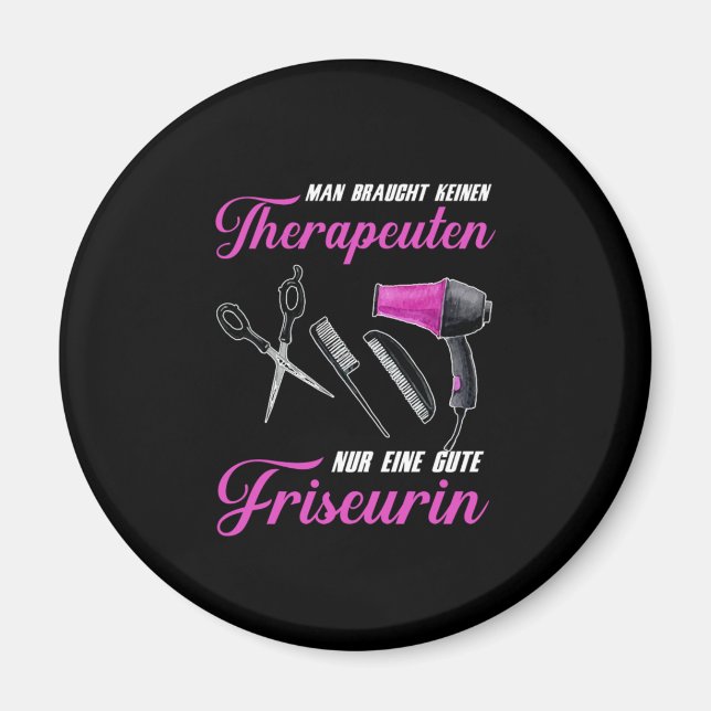 Hairdresser Hair Salon Barber Hair Stylist Gift Magnet (Front)