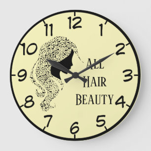 Hairdresser hair salon boutique large clock