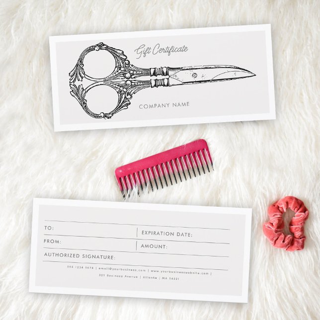Hairdresser Hair Salon Gift Certificate Voucher (Hairdresser Hair Salon Gift Certificate Voucher)