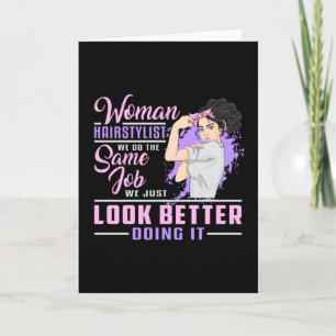 Hairdresser Hair Stylist Barber Woman Job Gift Card