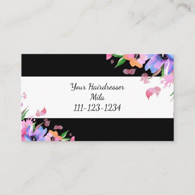 hairdresser, hairdresser business card (Front)