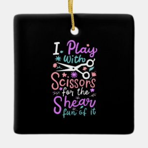 Hairdresser Hairstylist Gift Ceramic Ornament